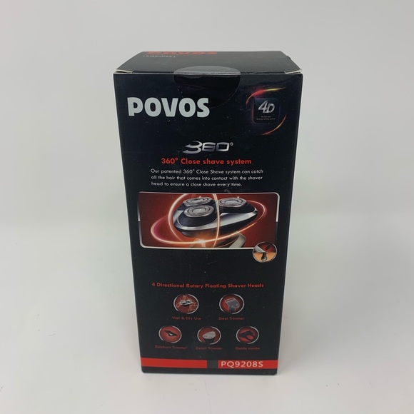 Povos Mens Electric Waterproof Rotary Razor Shaver - Picture 9 of 10